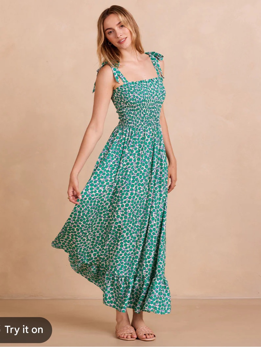 Summersalt The Silky Luxe Smocked Maxi Dress
